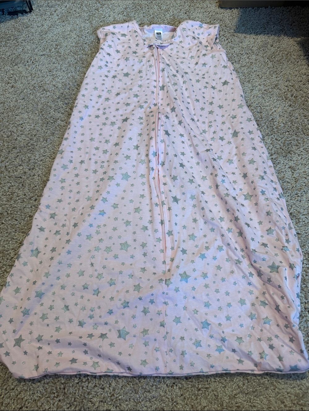 ***6 for $20***Hudson Baby Pink Sleep Sack with Silver Star Print